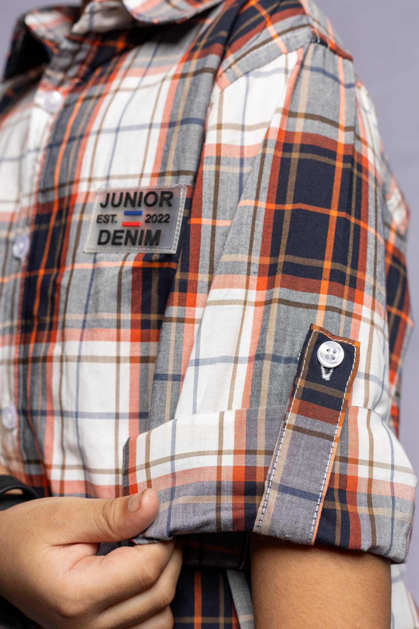 JUNIOR CLUB BOYS TRENDY REGULAR FIT CASUAL CHECK FULL SLEEVE SHIRT FOR BOYS