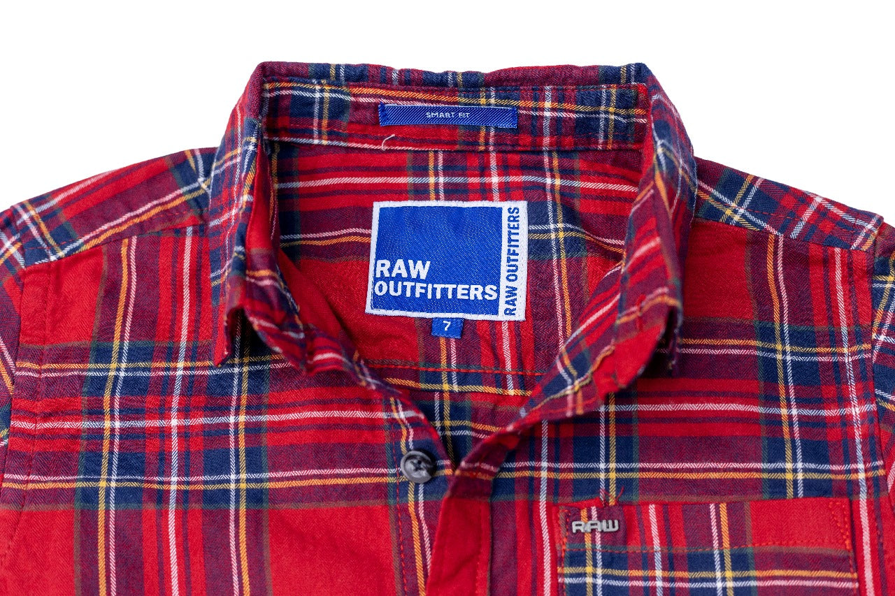 RAW OUTFITTERS REGULAR FIT COTTON CHECK FULL SLEEVE SHIRT FOR BOYS