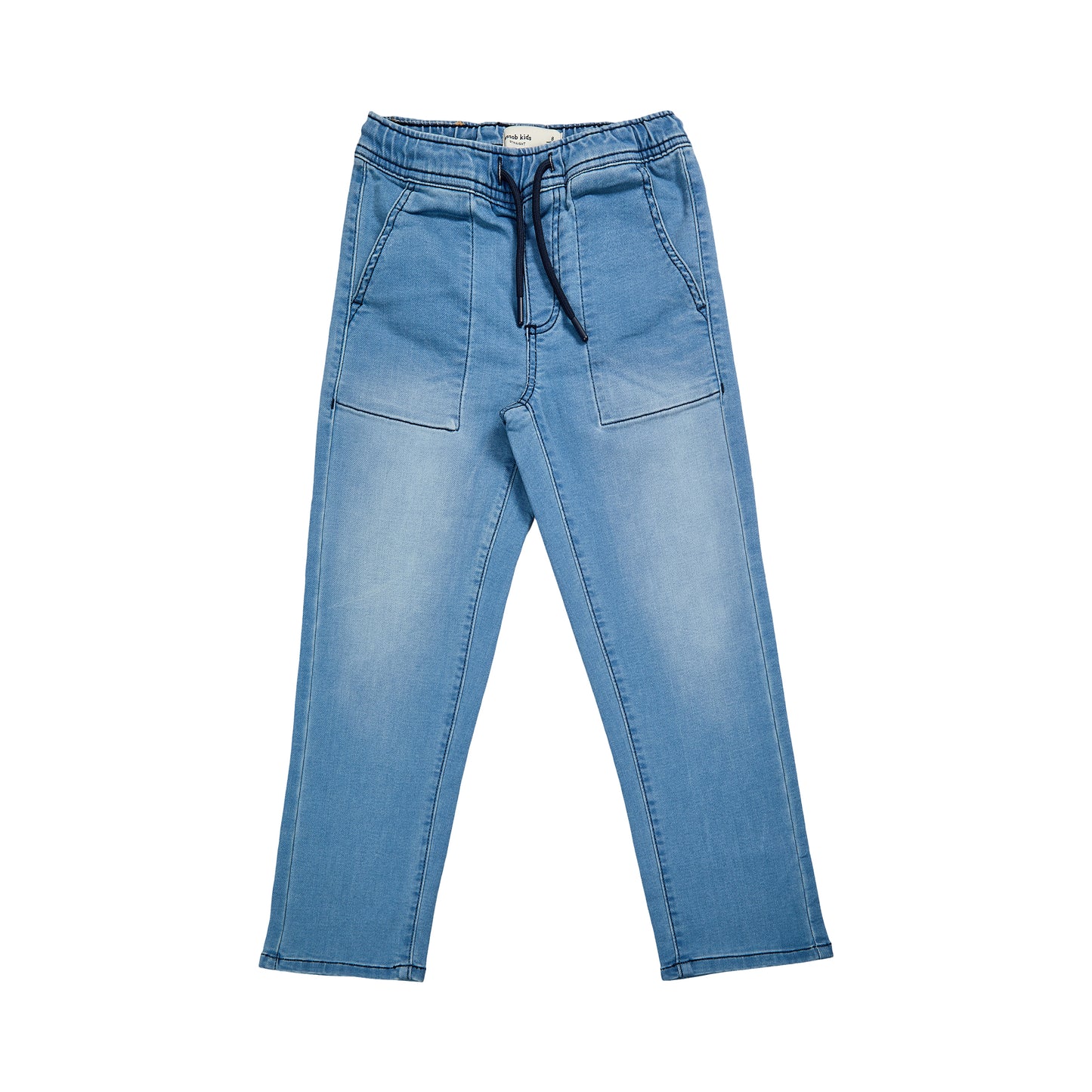 ASSOB Kids Straight Fit Drawstring Jeans