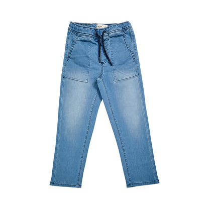 ASSOB Kids Straight Fit Drawstring Jeans