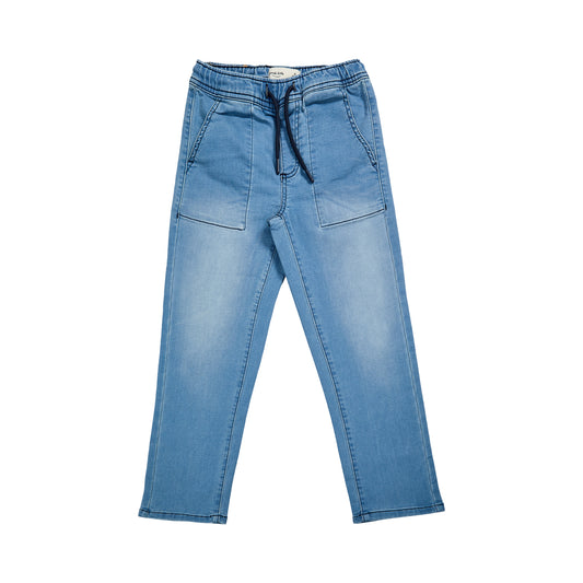 ASSOB Kids Straight Fit Drawstring Jeans