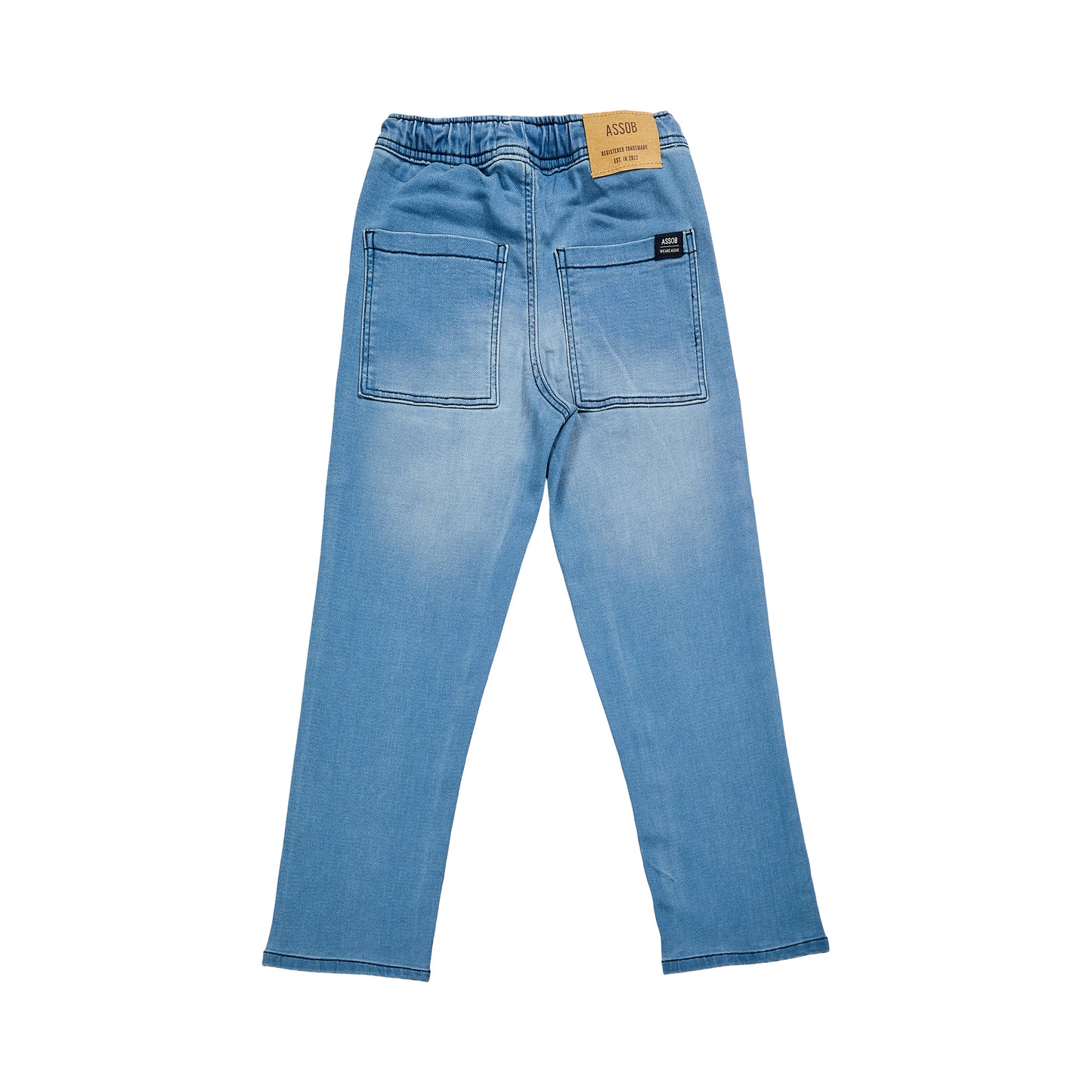 ASSOB Kids Straight Fit Drawstring Jeans