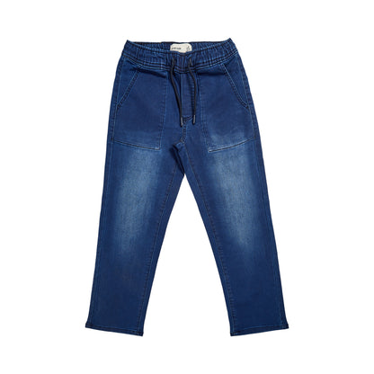 ASSOB Kids Straight Fit Drawstring Jeans