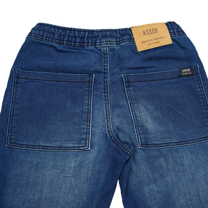 ASSOB Kids Straight Fit Drawstring Jeans
