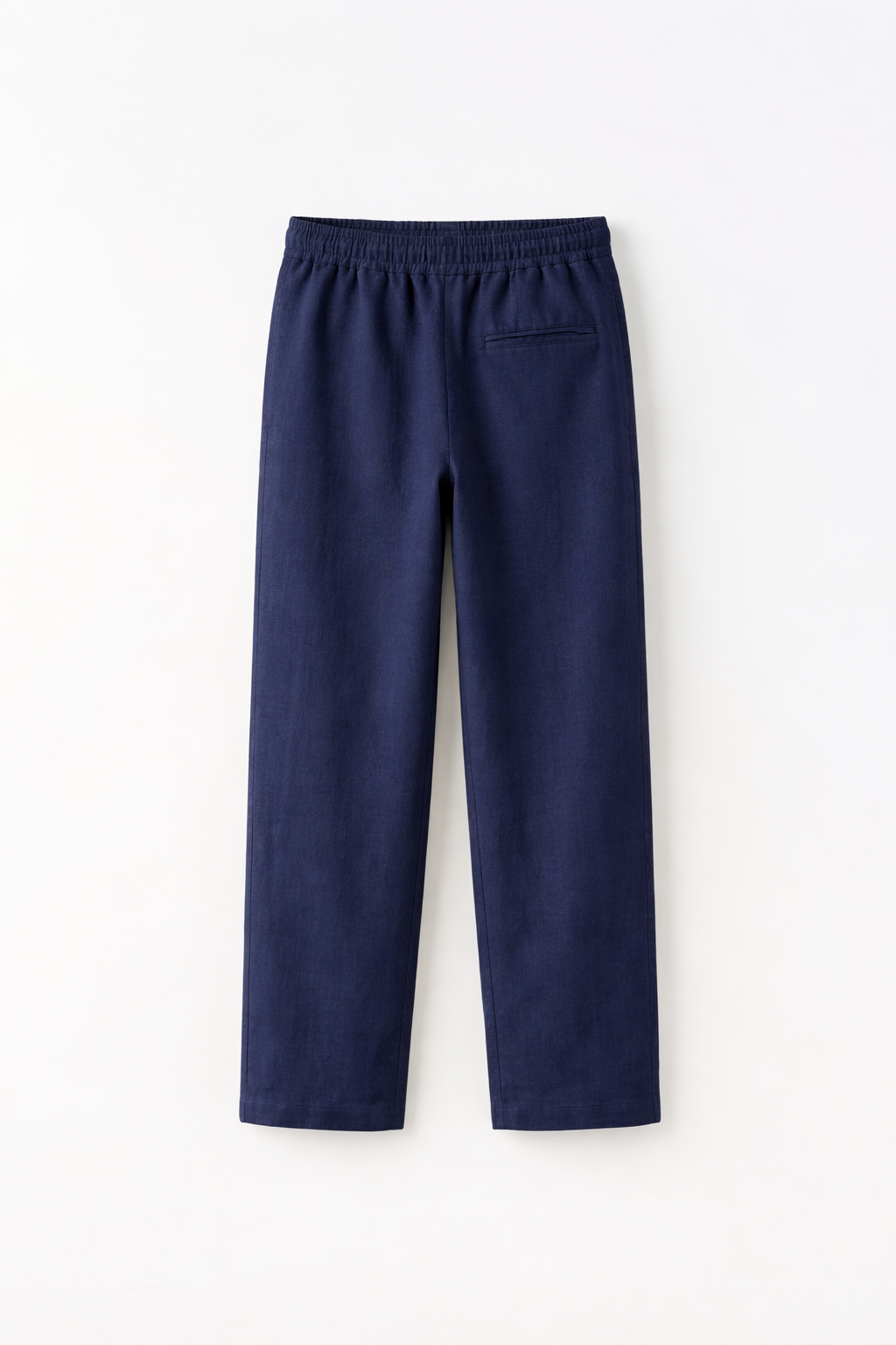 JUNIOR CLUB Premium Linen Straight Fit Pants with Elastic Waist