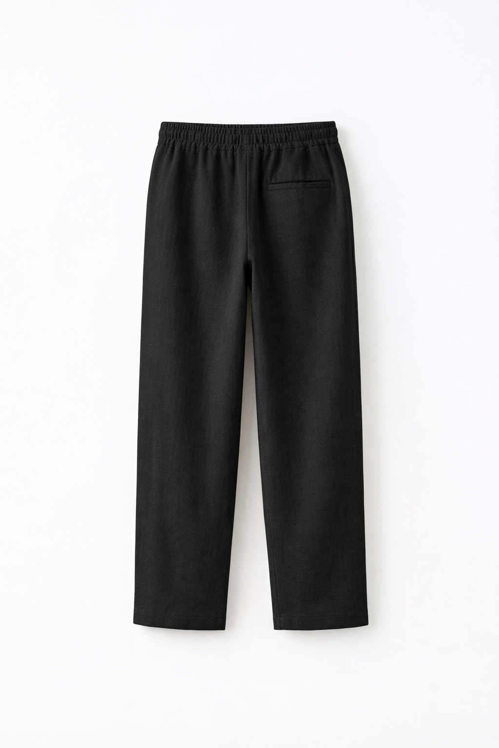 JUNIOR CLUB Premium Linen Straight Fit Pants with Elastic Waist