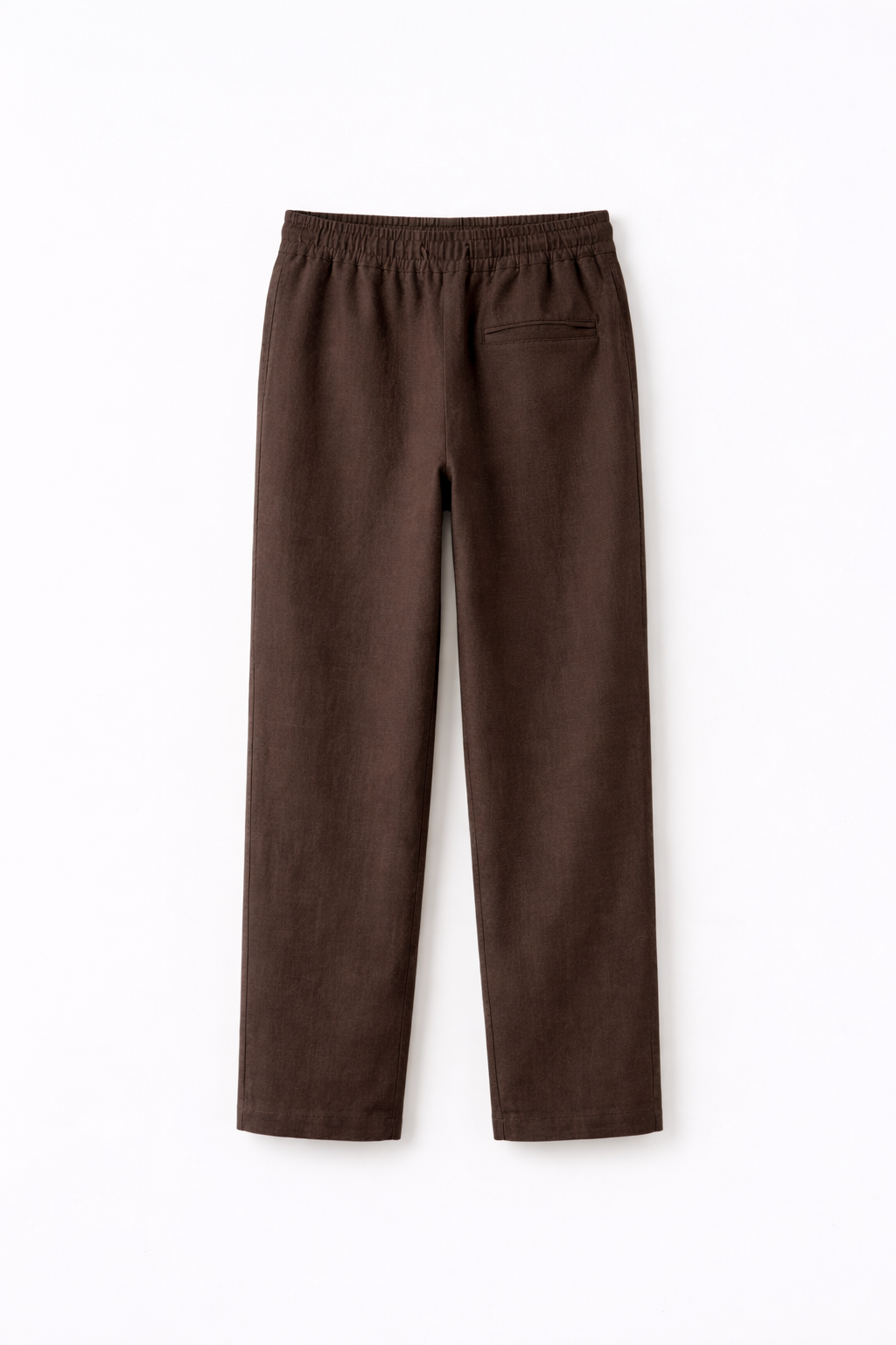 Structured Linen Straight Fit Pants with Front Pocket Detail