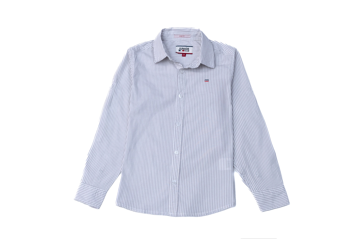 JUNIOR CLUB BOYS  REGULAR FIT POPLIN STRIPED STRETCH FULL SLEEVE SHIRT FOR BOYS