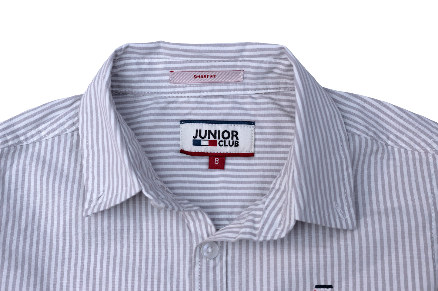 JUNIOR CLUB BOYS  REGULAR FIT POPLIN STRIPED STRETCH FULL SLEEVE SHIRT FOR BOYS