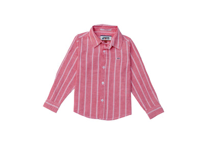 JUNIOR CLUB REGULAR FIT COTTON STRIPED FULL SLEEVE SHIRT FOR KIDS