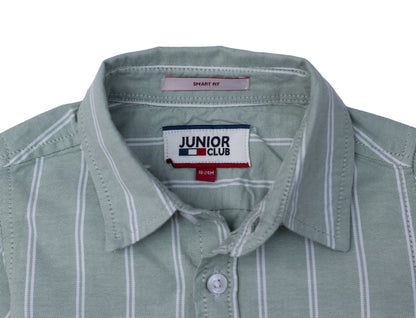 JUNIOR CLUB REGULAR FIT COTTON STRIPED FULL SLEEVE SHIRT FOR KIDS