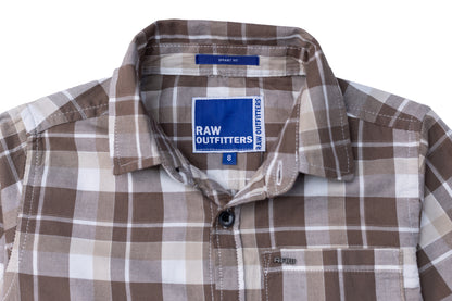 RAW OUTFITTERS REGULAR FIT COTTON CHECK FULL SLEEVE SHIRT FOR BOYS