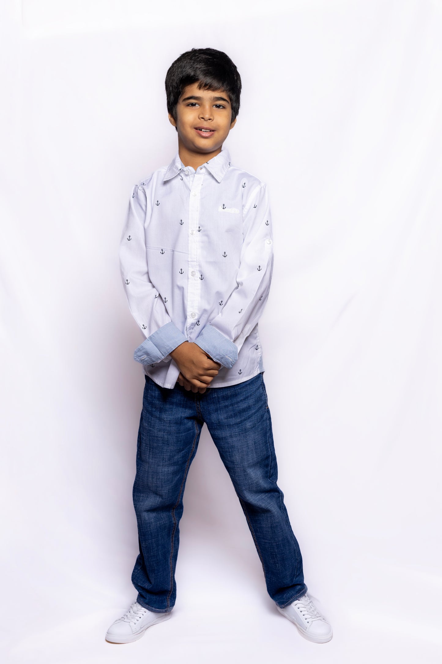 JUNIOR CLUB BOYS  REGULAR FIT CASUAL PRINTED FULL SLEEVE SHIRT FOR BOYS