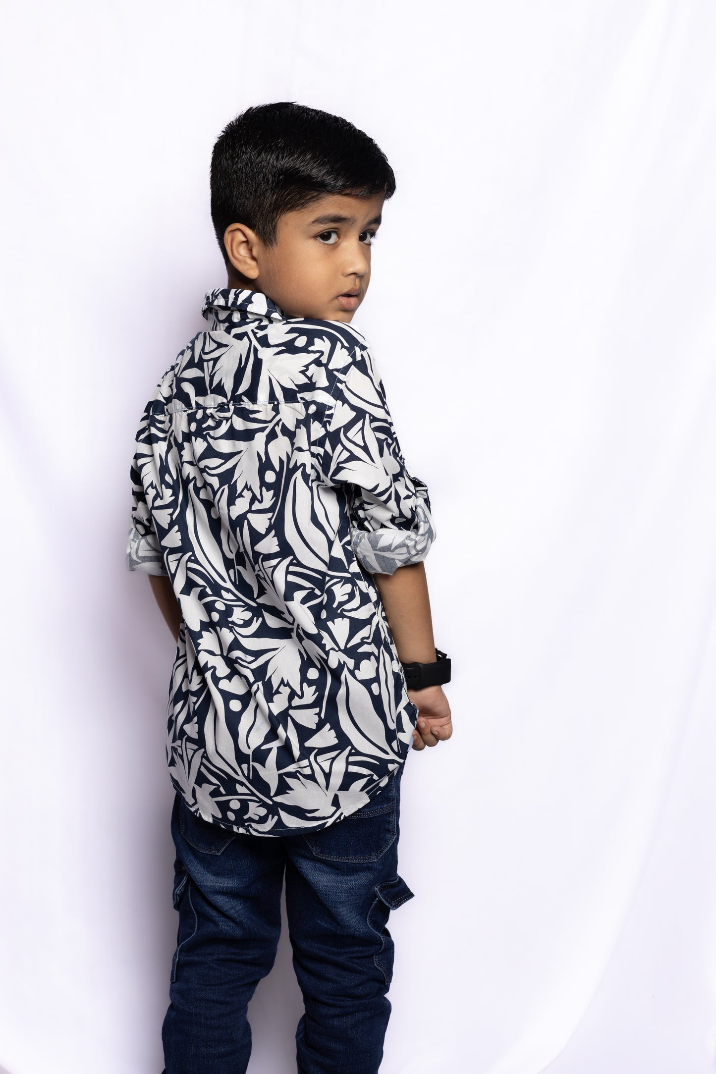 JUNIOR CLUB BOYS  REGULAR FIT CASUAL PRINTED FULL SLEEVE SHIRT FOR BOYS