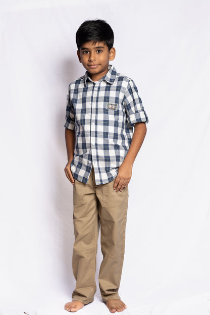JUNIOR CLUB BOYS TRENDY REGULAR FIT CASUAL CHECK FULL SLEEVE SHIRT FOR BOYS