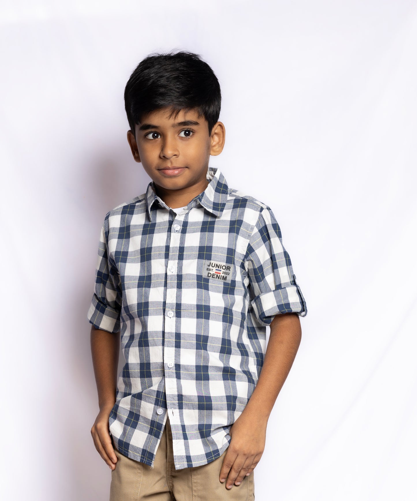 JUNIOR CLUB BOYS TRENDY REGULAR FIT CASUAL CHECK FULL SLEEVE SHIRT FOR BOYS