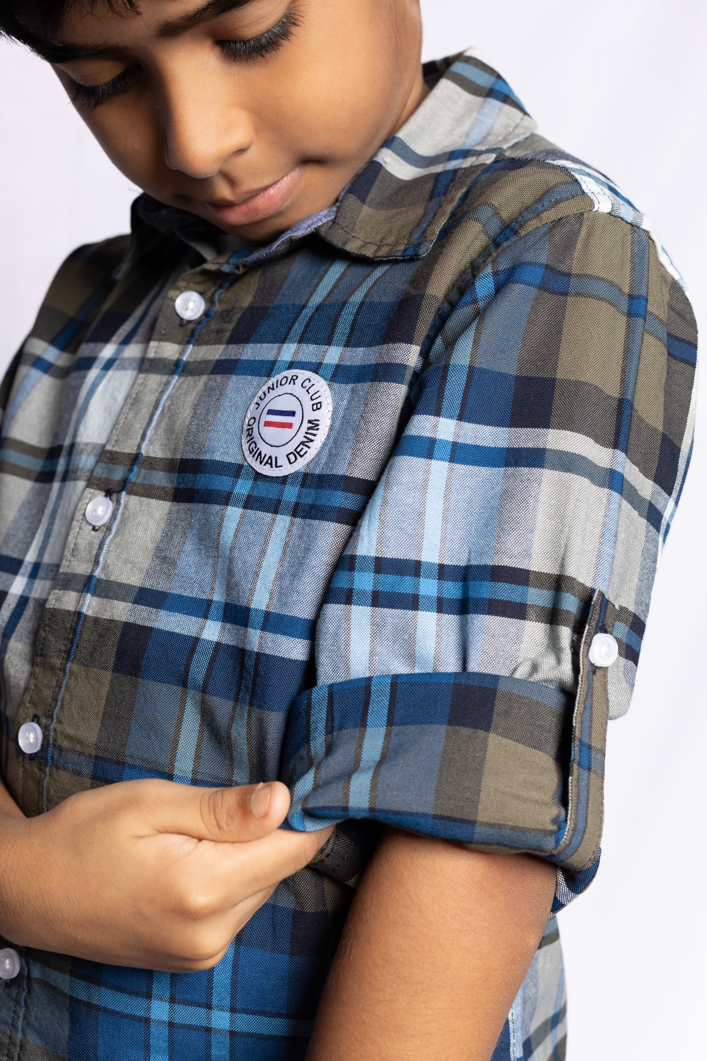 JUNIOR CLUB BOYS REGULAR FIT CASUAL OXFORD STRETCH FULL SLEEVE SHIRT FOR BOYS