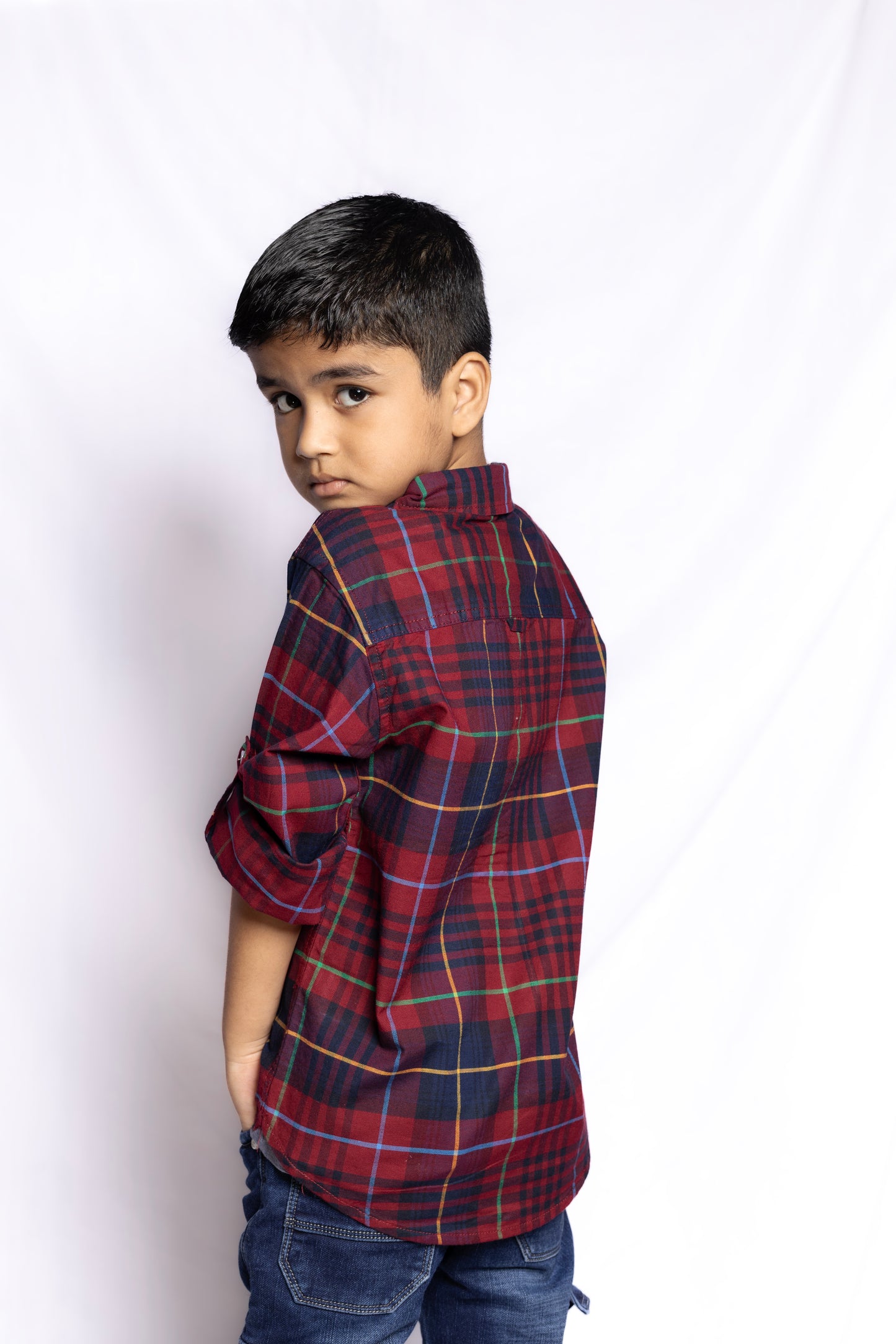JUNIOR CLUB BOYS REGULAR FIT CASUAL OXFORD STRETCH FULL SLEEVE SHIRT FOR BOYS