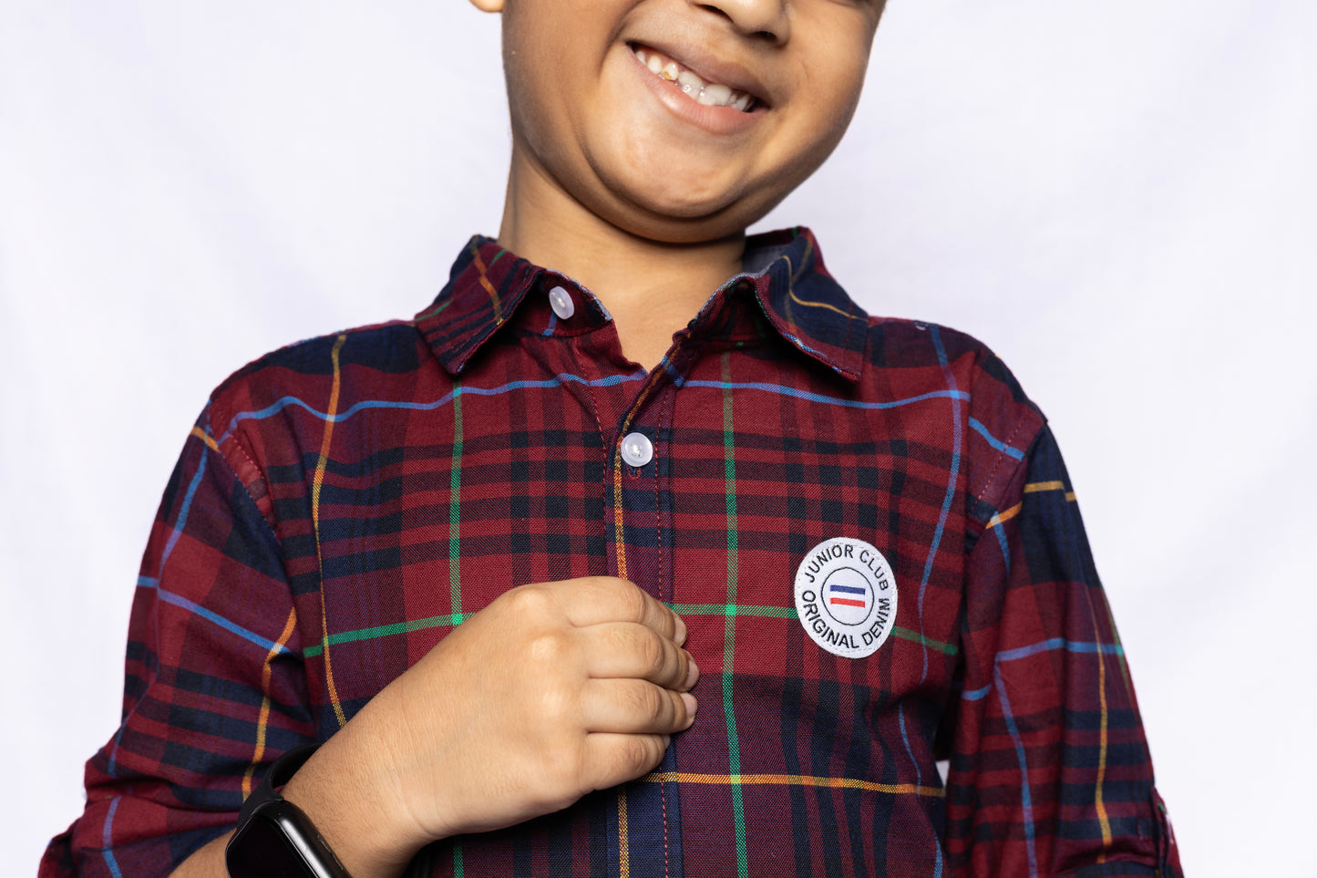 JUNIOR CLUB BOYS REGULAR FIT CASUAL OXFORD STRETCH FULL SLEEVE SHIRT FOR BOYS