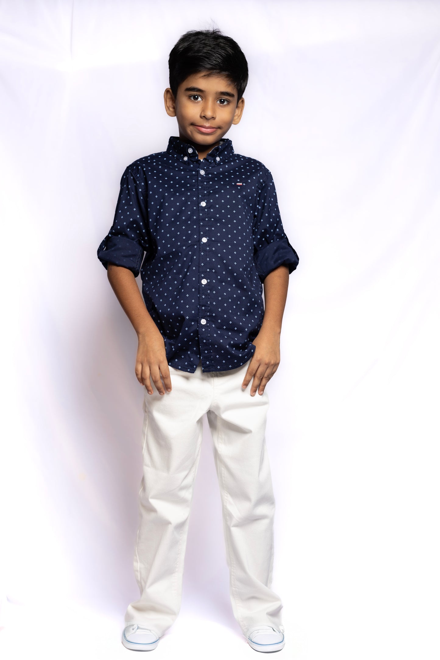 JUNIOR CLUB BOYS  REGULAR FIT CASUAL STRETCH FULL SLEEVE SHIRT FOR BOYS