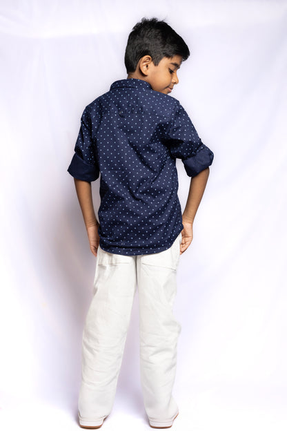 JUNIOR CLUB BOYS  REGULAR FIT CASUAL STRETCH FULL SLEEVE SHIRT FOR BOYS