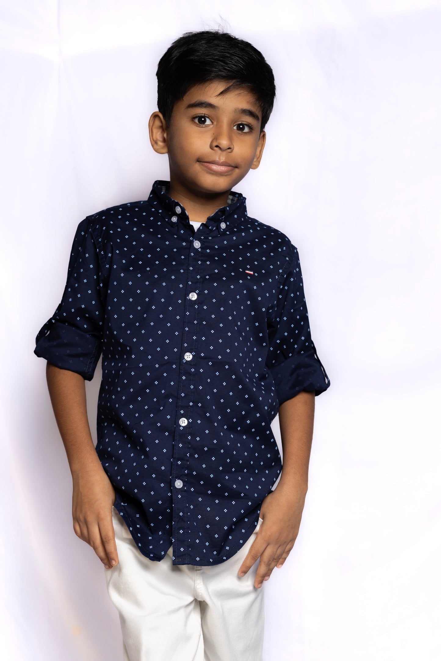 JUNIOR CLUB BOYS  REGULAR FIT CASUAL STRETCH FULL SLEEVE SHIRT FOR BOYS