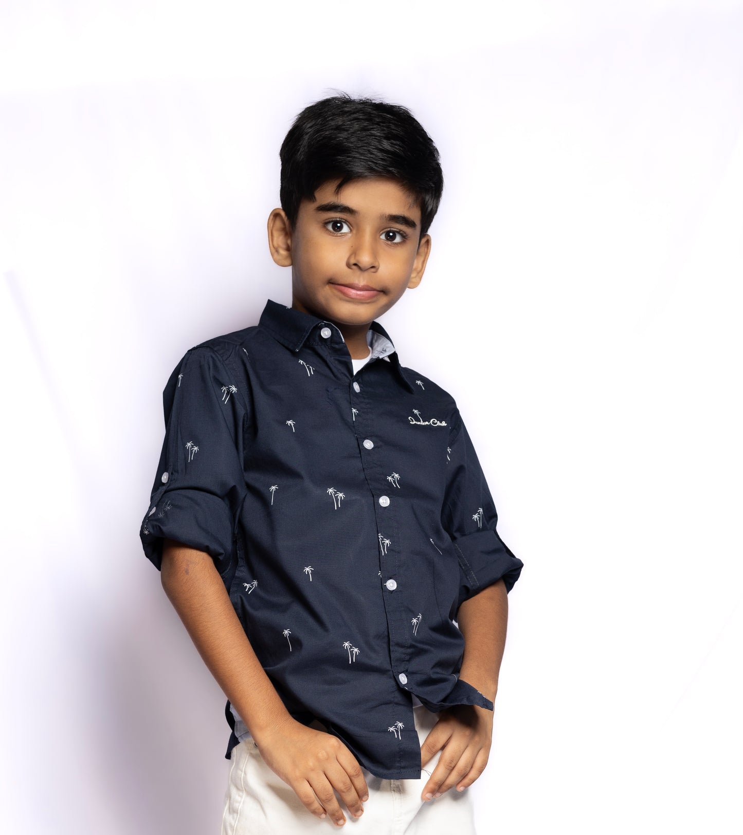 JUNIOR CLUB BOYS  REGULAR FIT CASUAL PRINTED FULL SLEEVE SHIRT FOR BOYS
