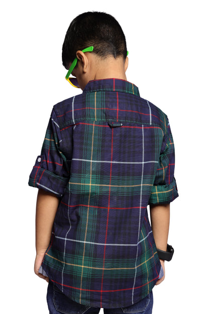 JUNIOR CLUB BOYS REGULAR FIT CASUAL OXFORD STRETCH FULL SLEEVE SHIRT FOR BOYS