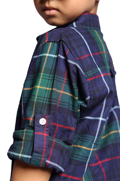 JUNIOR CLUB BOYS REGULAR FIT CASUAL OXFORD STRETCH FULL SLEEVE SHIRT FOR BOYS