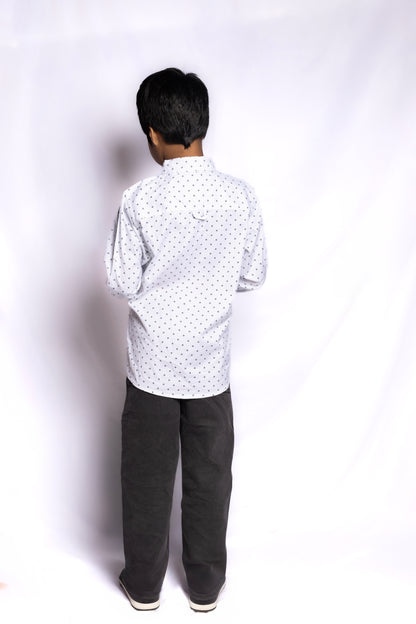 JUNIOR CLUB BOYS  REGULAR FIT CASUAL STRETCH FULL SLEEVE SHIRT FOR BOYS