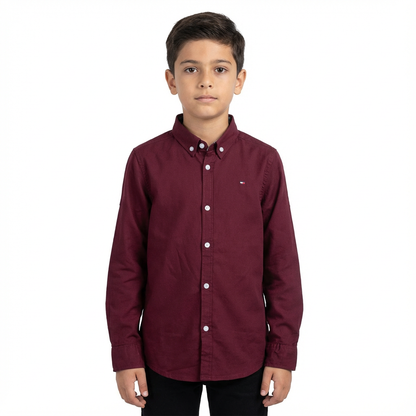 JUNIOR CLUB BOYS  REGULAR FIT CASUAL STRETCH FULL SLEEVE SHIRT FOR BOYS