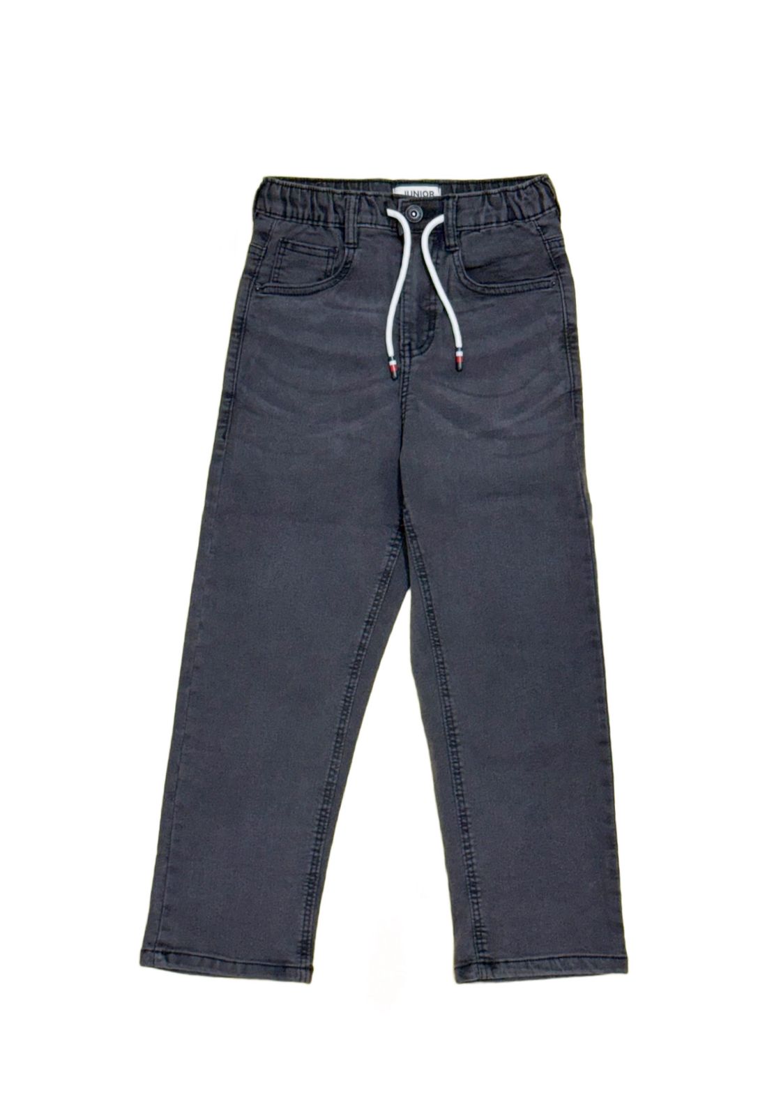 JUNIOR CLUB STRETCHABLE FLEECE DENIM PANTS WITH ELASTIC WAIST