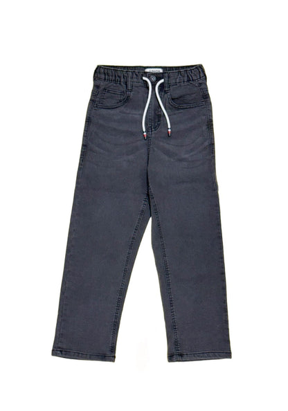 JUNIOR CLUB STRETCHABLE FLEECE DENIM PANTS WITH ELASTIC WAIST