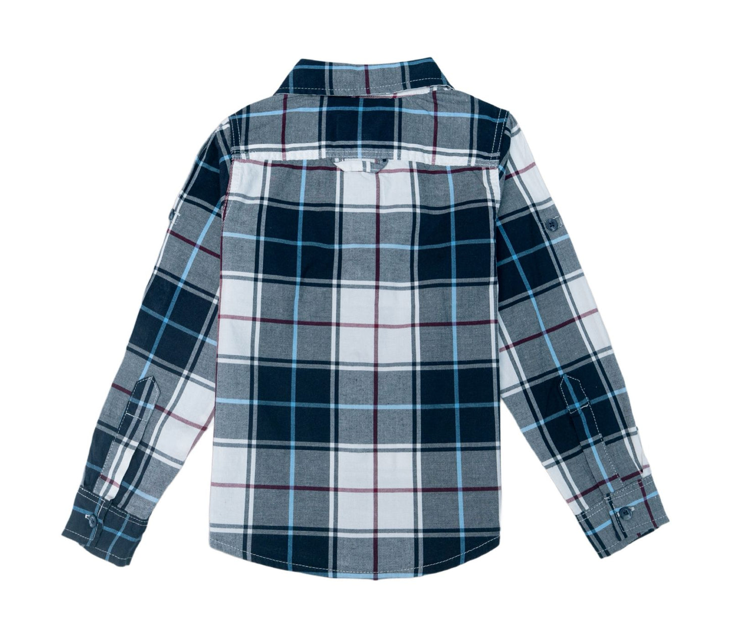 JUNIOR CLUB Regular Fit Cotton Stretch Check Full Sleeve Shirt For Kids