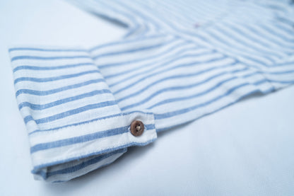 JUNIOR CLUB LONG SLEEVES LINEN BLEND STRIPED SHIRT