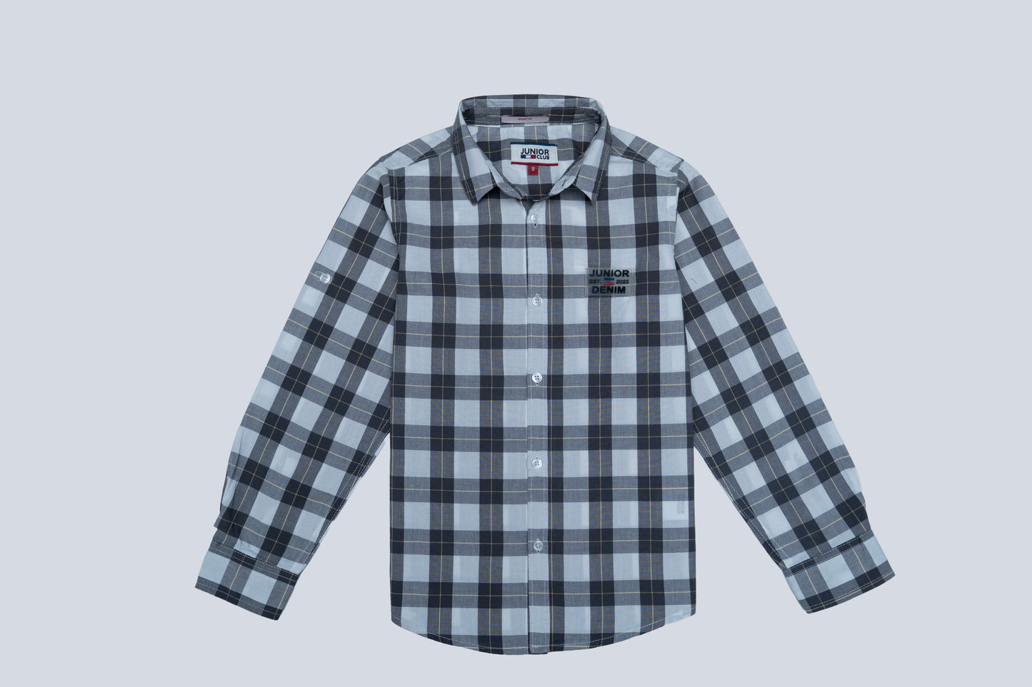 JUNIOR CLUB BOYS TRENDY REGULAR FIT CASUAL CHECK FULL SLEEVE SHIRT FOR BOYS