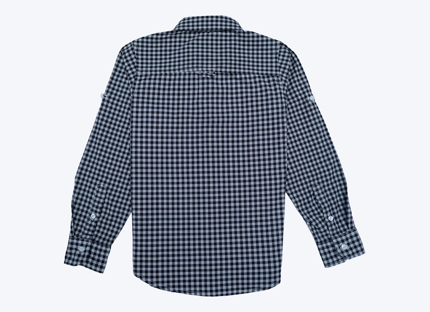 JUNIOR CLUB REGULAR FIT POPLIN STRETCH CHECK FULL SLEEVE SHIRT FOR BOYS
