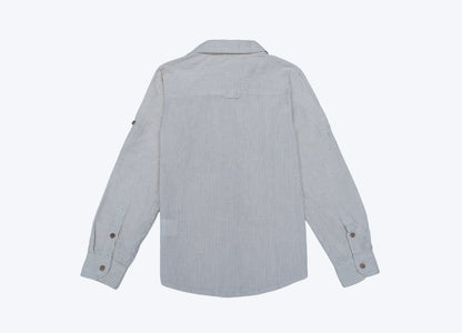JUNIOR CLUB LONG SLEEVES LINEN BLEND STRIPED SHIRT