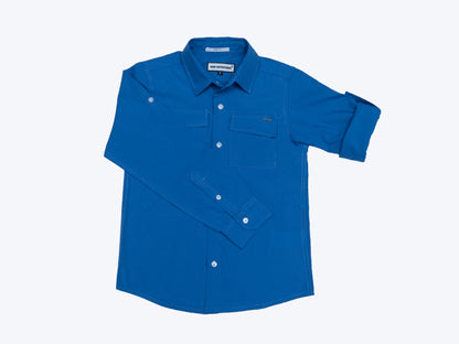 RAW OUTFITTERS REGULAR FIT POPLIN FULL SLEEVE SHIRT FOR BOYS