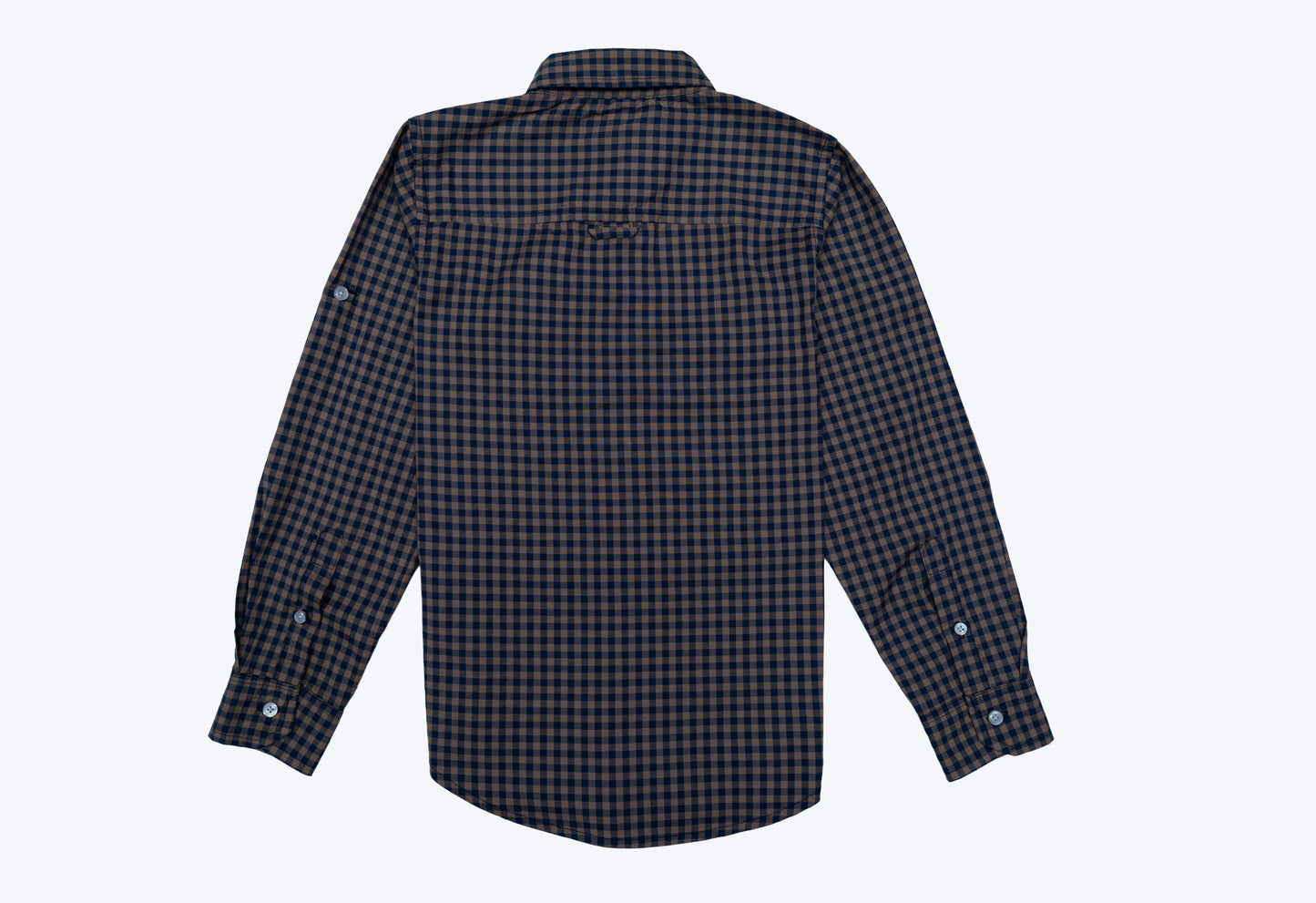JUNIOR CLUB REGULAR FIT POPLIN STRETCH CHECK FULL SLEEVE SHIRT FOR BOYS