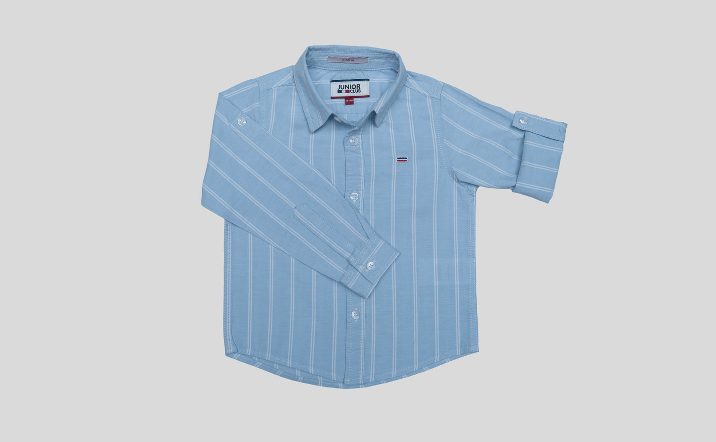 JUNIOR CLUB REGULAR FIT COTTON STRIPED FULL SLEEVE SHIRT FOR KIDS