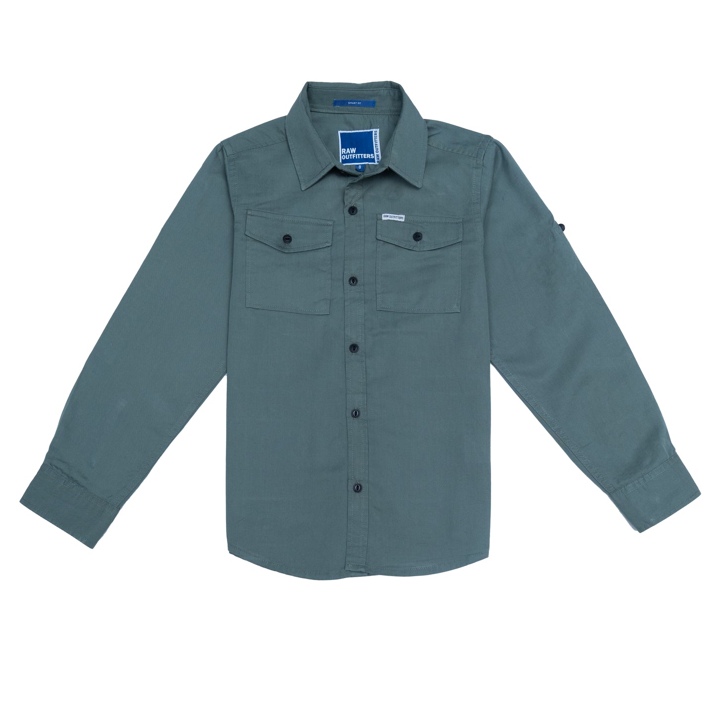 RAW OUTFITTERS REGULAR FIT TWILL COTTON  FULL SLEEVE SHIRT FOR BOYS