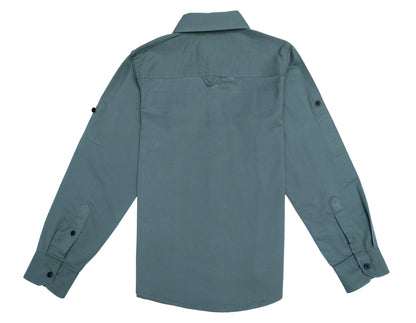 RAW OUTFITTERS REGULAR FIT TWILL COTTON  FULL SLEEVE SHIRT FOR BOYS
