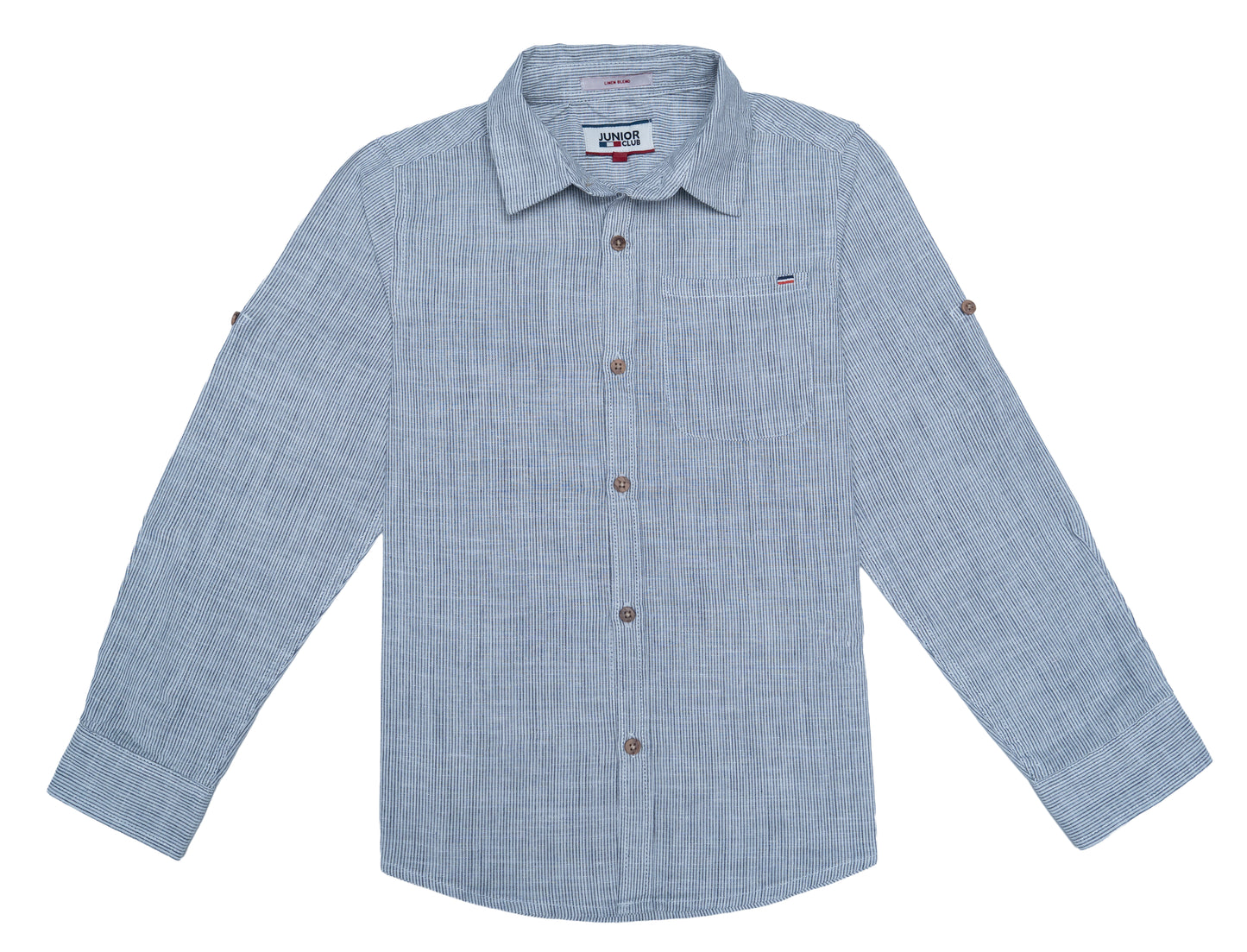 JUNIOR CLUB LONG SLEEVES LINEN BLEND STRIPED SHIRT
