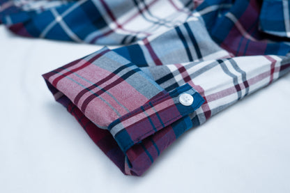 JUNIOR CLUB REGULAR FIT OXFORD STRETCH CHECK FULL SLEEVE SHIRT FOR BOYS