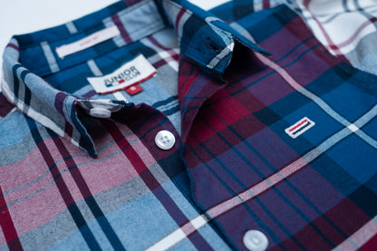 JUNIOR CLUB REGULAR FIT OXFORD STRETCH CHECK FULL SLEEVE SHIRT FOR BOYS