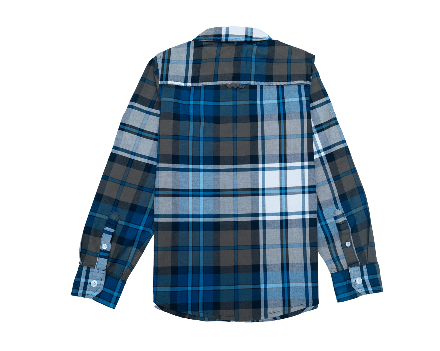 JUNIOR CLUB REGULAR FIT OXFORD STRETCH CHECK FULL SLEEVE SHIRT FOR BOYS