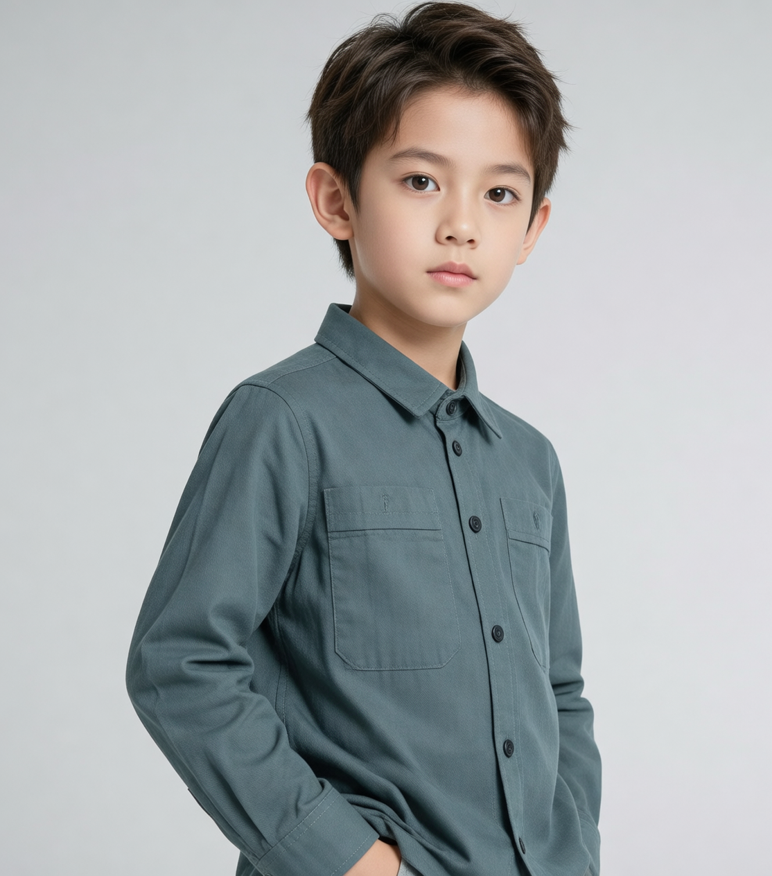 RAW OUTFITTERS REGULAR FIT TWILL COTTON  FULL SLEEVE SHIRT FOR BOYS