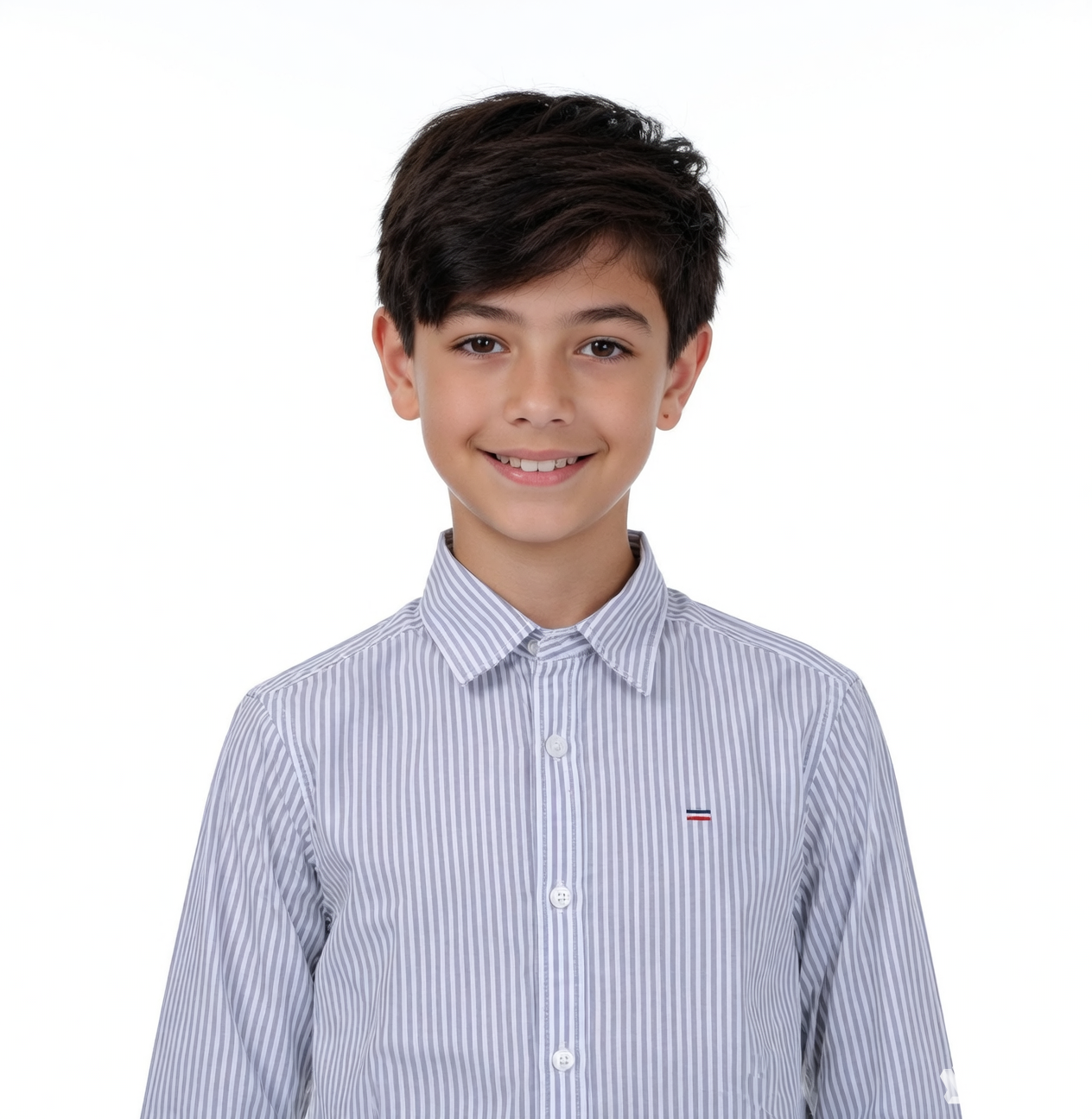 JUNIOR CLUB BOYS  REGULAR FIT POPLIN STRIPED STRETCH FULL SLEEVE SHIRT FOR BOYS
