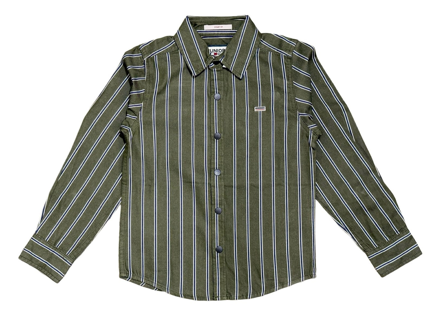 JUNIOR CLUB BOYS VERTICAL STRIPED LONG SLEEVE SHIRT